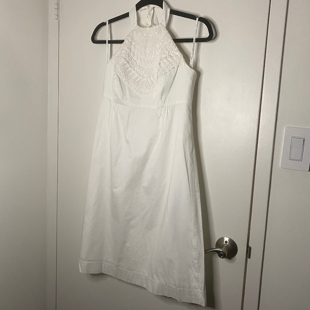 Lilly Pulitzer Halter Dress in White Size 4